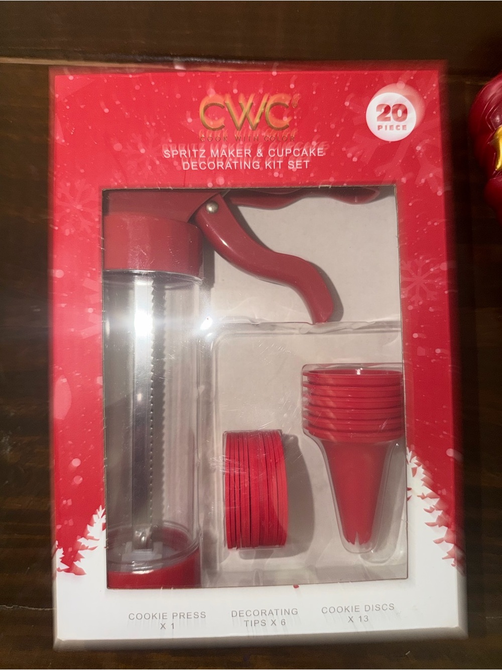 Red Cookie Press & Cupcake Decorating Kit - 20 Piece